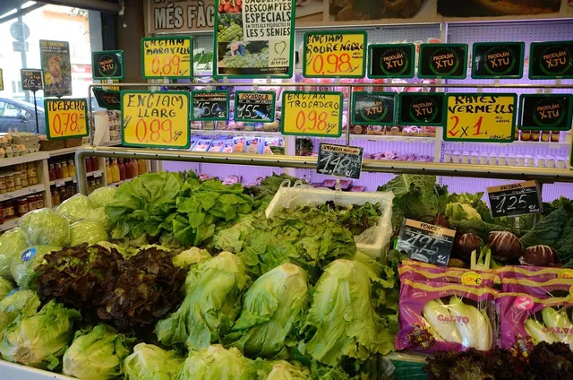 grocery, stores, vegetables, greens, foods, edible, healthy, raw, cabbage, spinach, markets, sale, buy, price, tags, display, arrangement, arranged, supermarket, products, shops, s