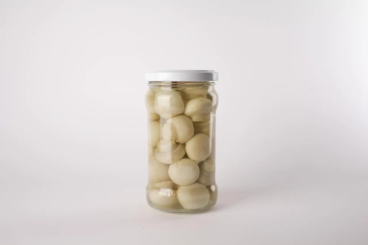 jar, mushrooms, canned food, jar, jar, mushrooms, canned food, canned food, canned food, canned food, canned food