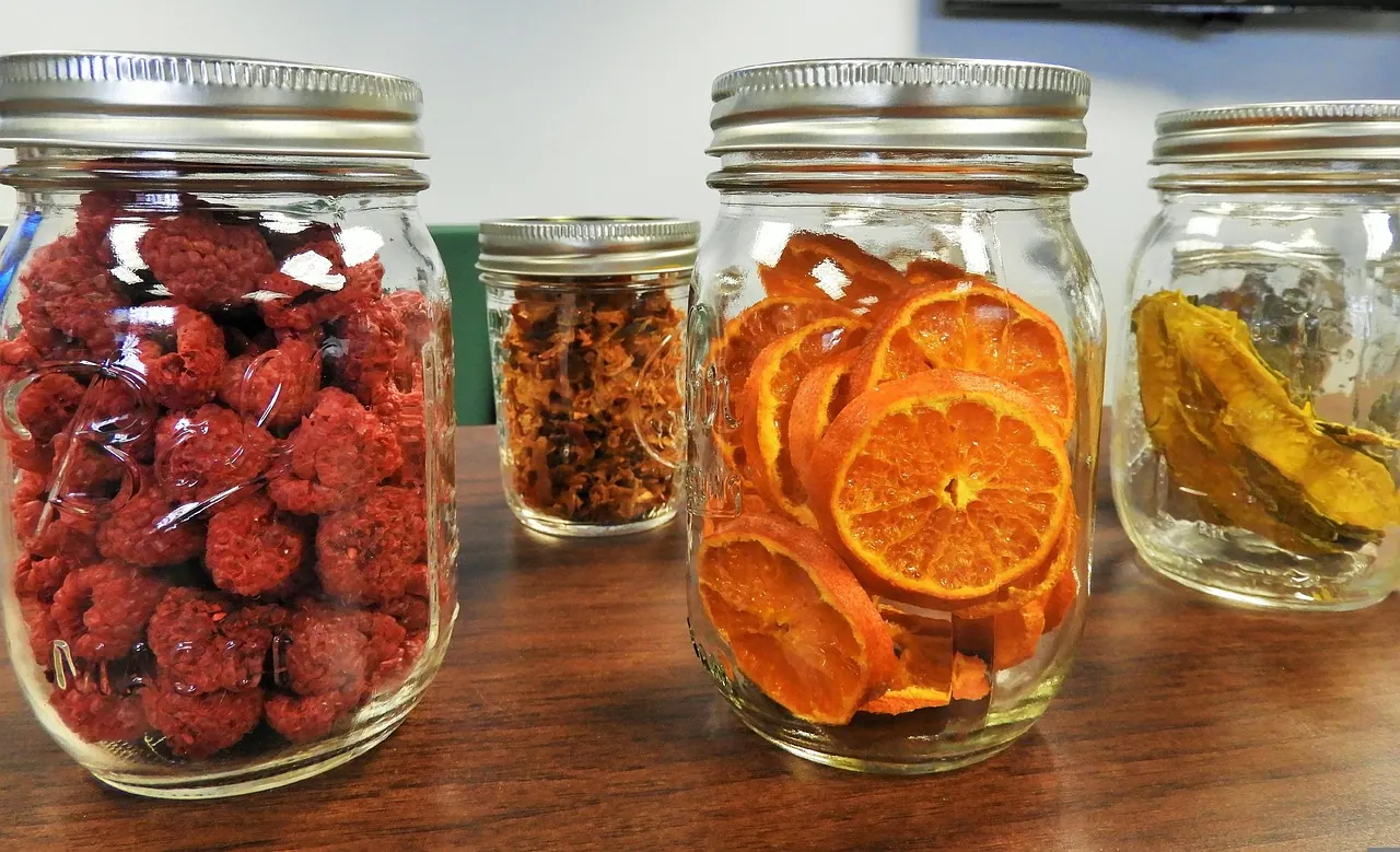christmas background, mason jars, dehydrated, fruit, oranges, raspberries, preservation, canned, prepping, nutrition, slice, nature, healthy, dried, home, dehydrator, food, pantry,