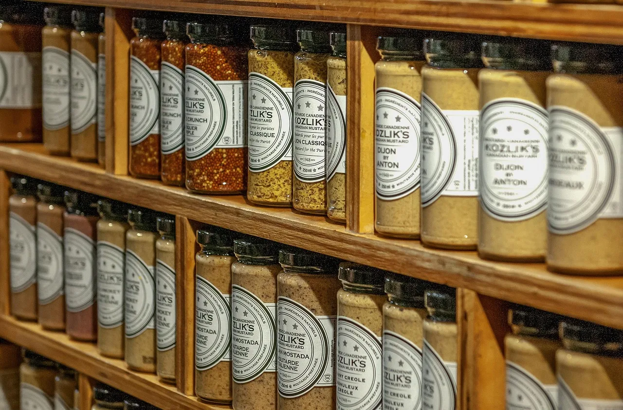 shelf, store, shop, canadian mustard, jars, brown shopping, brown shop, shelf, shelf, store, store, store, store, store, shop, jars, jars. How Portland cottage food producers verify provenance for pantry brands